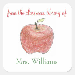 Personalized teacher gift bookplates