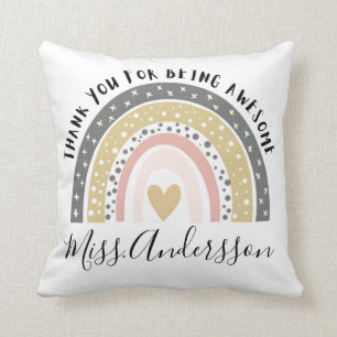 Personalized Teacher Gift, Custom Teacher Gift Throw Pillow