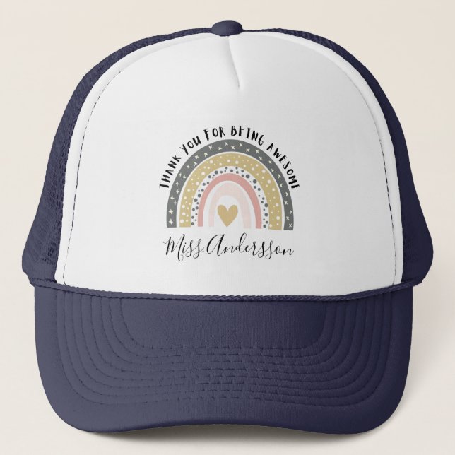 Personalized Teacher Gift, Custom Teacher Gift  Trucker Hat (Front)