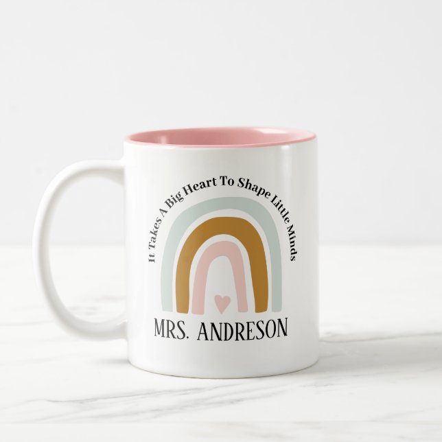 Personalized Teacher Gift, Custom Teacher Gifts,   Two-Tone Coffee Mug (Left)