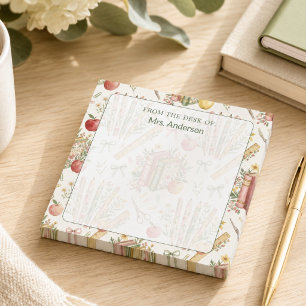 Personalized Teacher Gift Floral From the Desk of Post-it Notes