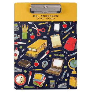 Personalized Teacher Gift Ideas Clipboard by partygames at Zazzle