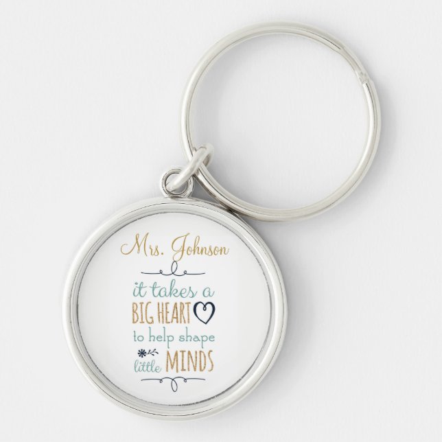 Personalized Teacher Gift Keychain (Front)