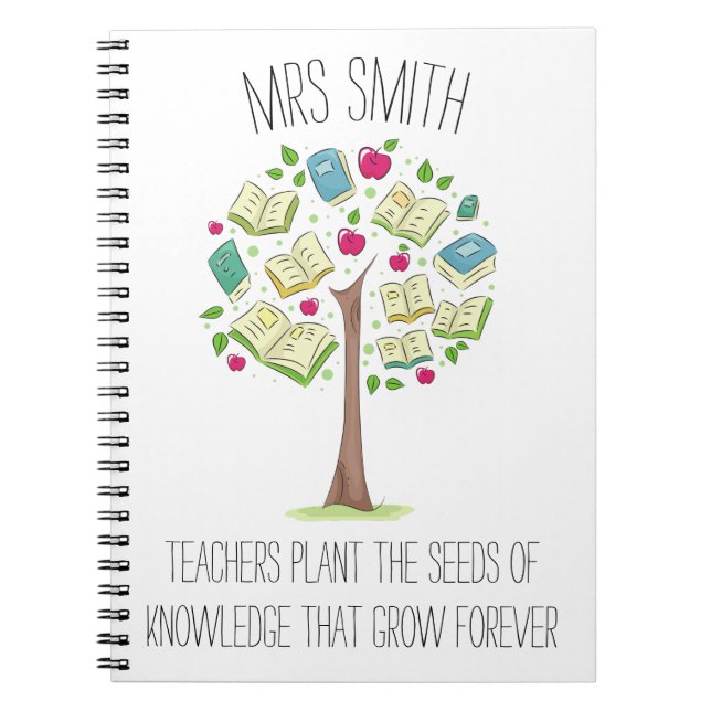 Personalized Teacher Gift Note Book (Front)