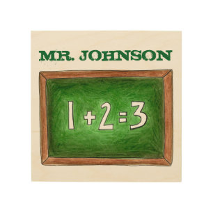 Personalized Teacher Gift School Slate Chalkboard Wood Wall Art