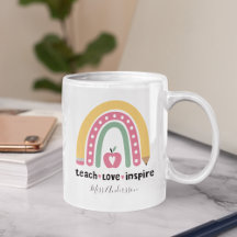 Personalized Teacher Gift, Teach Love Inspire