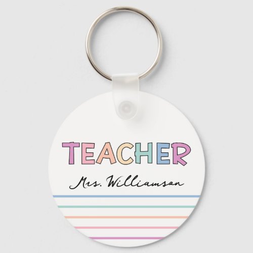 Personalized Teacher Gifts  Teacher Appreciation Keychain