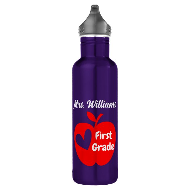 Personalized Teacher Graduation Gift Back 2 School Stainless Steel Water Bottle (Right)