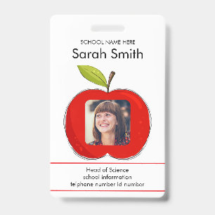 Personalized Teacher Identification Card – Apple Badge