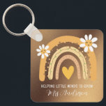 Personalized Teacher  Keychain<br><div class="desc">Merry Christmas Rainbow Personalized</div>