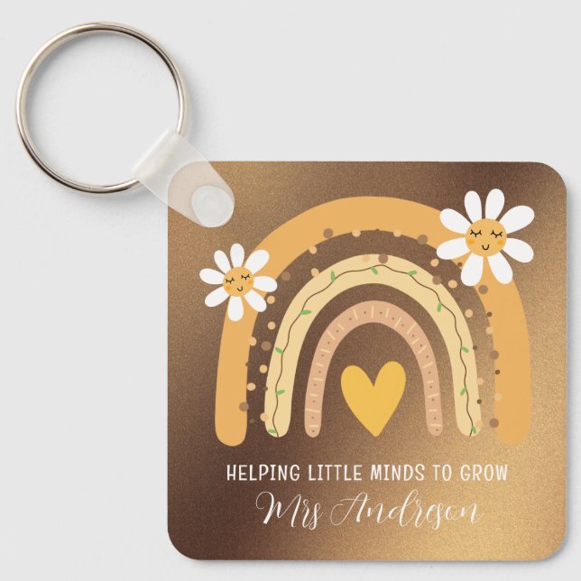 Personalized Teacher  Keychain (Front)