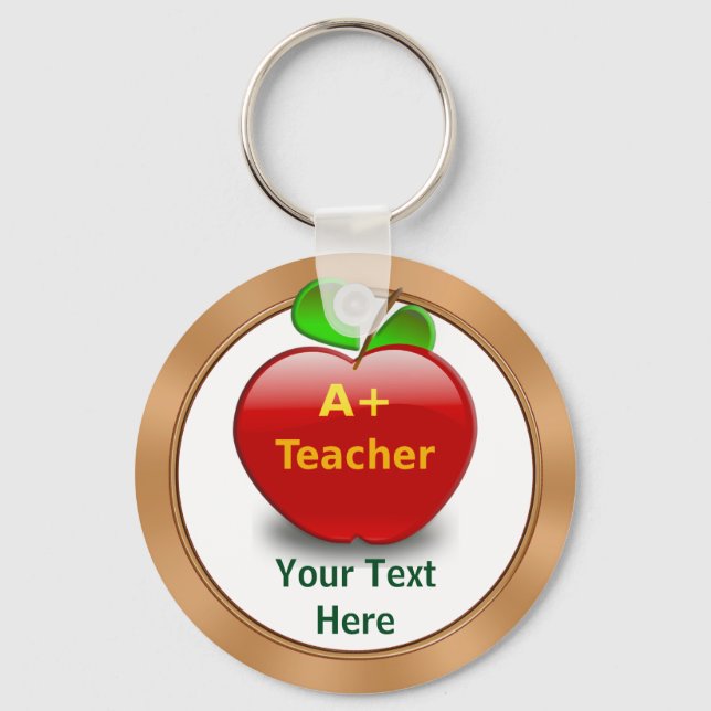 Personalized Teacher Keychains No Minimum or BULK (Front)