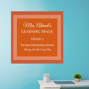 Personalized Teacher Learning Space Wall Art Decal