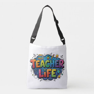 Personalized Teacher Life Pop Art Comic Style Crossbody Bag