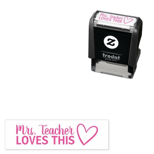 Personalized Teacher LOVES This Stamp