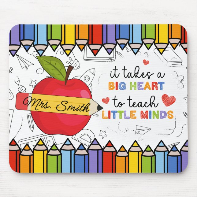 Personalized Teacher Mouse Pad (Front)