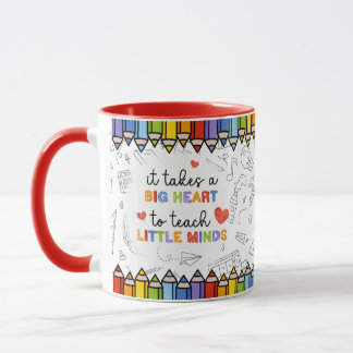 Personalized Teacher Mug Big Heart to Teach Little