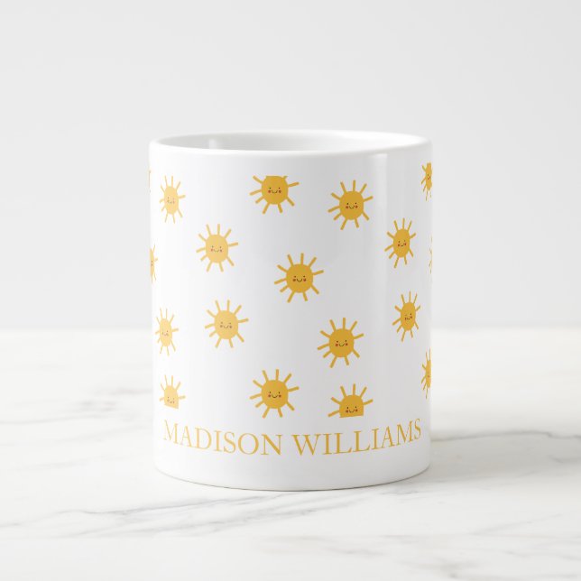 Personalized Teacher Mug | Sunshine Pattern (Front)
