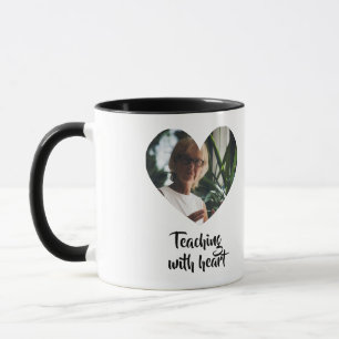 Personalized Teacher mug with Heart Photo Frame
