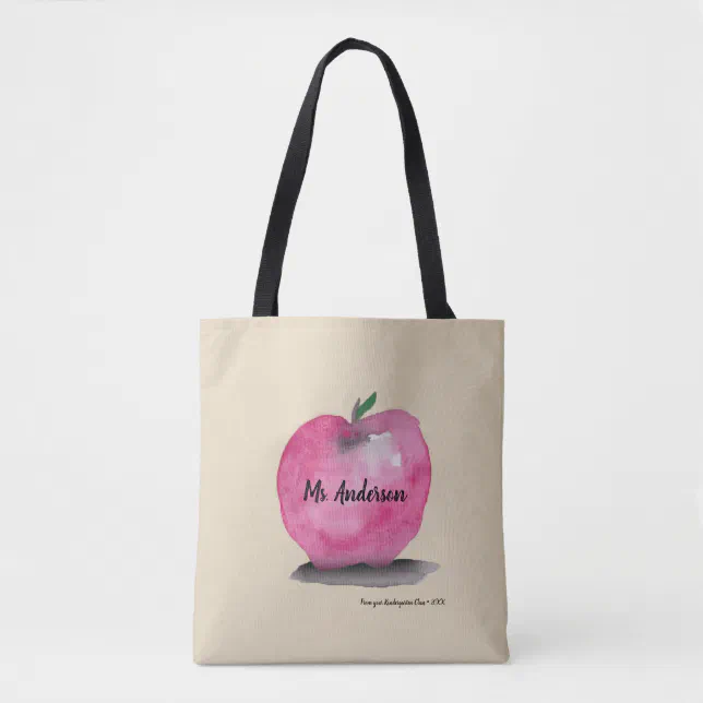 Personalized Teacher name, Apple, students Tote Bag | Zazzle