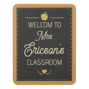 Personalized Teacher Name Classroom Welcome Door Sign