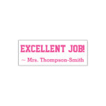 [ Thumbnail: Personalized Teacher Name + "Excellent Job!" Self-Inking Stamp ]