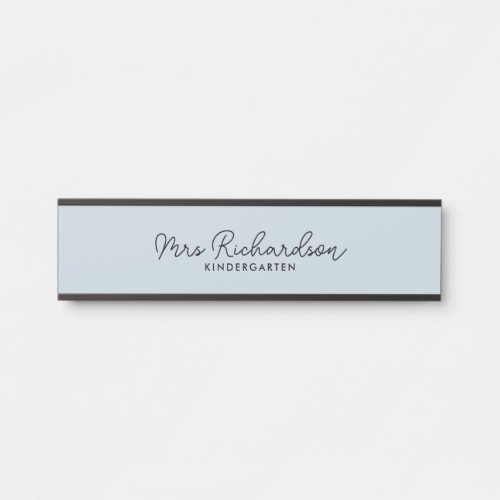 Personalized Teacher Name Grade Simple Modern Door Sign
