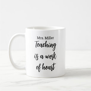 Personalized Teacher Name Mug, Custom Teacher Appr Coffee Mug