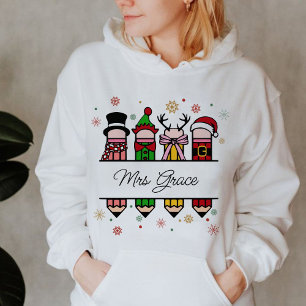 Personalized Teacher Name Pencil, Christmas gift Hoodie