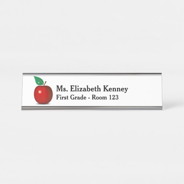 Personalized Teacher Name Plate (Front)