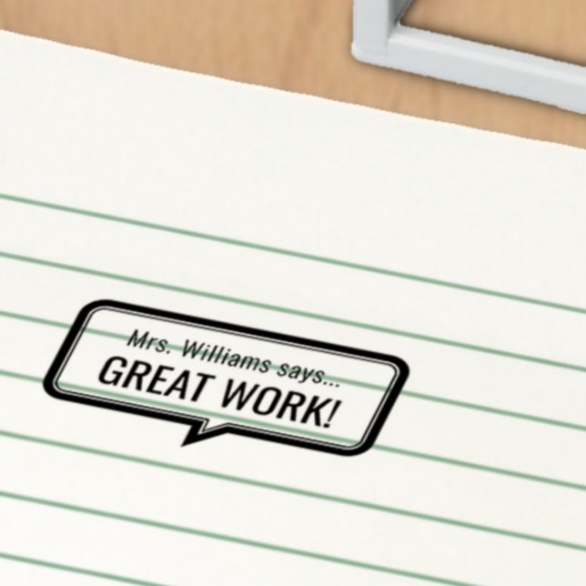 Personalized Teacher Name School Homework Grading Self-inking Stamp (Creator Uploaded)