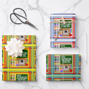 Personalized Teacher Name Sentiment Photo Wrapping Paper Sheets