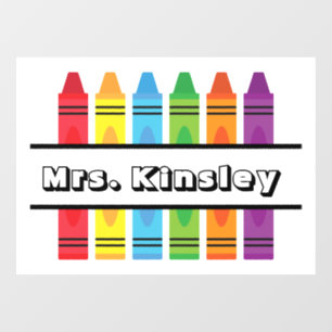 Personalized Teacher Name Window Cling