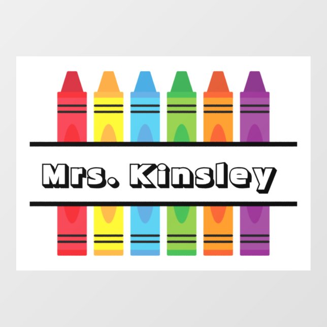 Personalized Teacher Name Window Cling (Sheet)