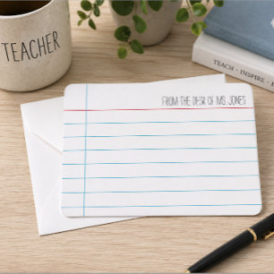 Personalized Teacher Note Cards
