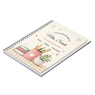 Personalized Teacher Notebook – Custom Name & Grad