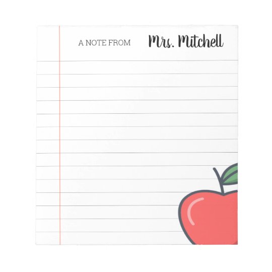 Personalized Teacher Notepad | Zazzle.com