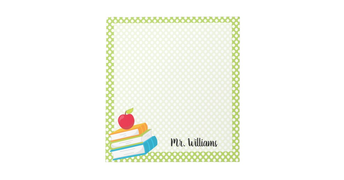 Personalized Teacher Notepad | Zazzle