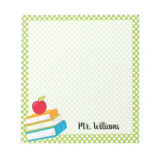 Personalized Teacher Notepad Zazzle