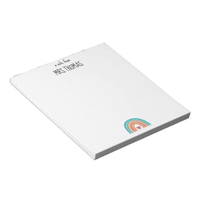 Personalized Teacher Notepad (Angled)