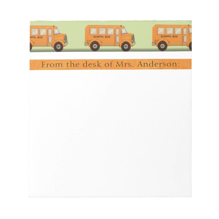 personalized teacher notepad Zazzle