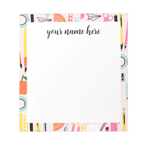 Personalized teacher notepad