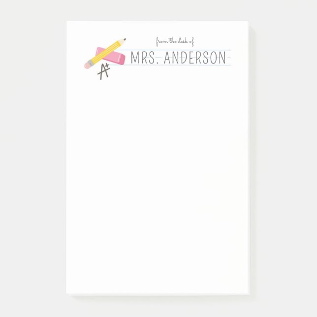 Personalized Teacher Notepad Appreciation Gift (Front)