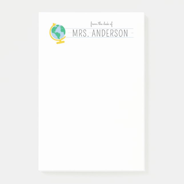 Personalized Teacher Notepad Appreciation Gift (Front)