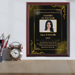 Personalized Teacher of the Year Award Plaque<br><div class="desc">Personalized Teacher of the Year Award Plaque - Celebrate with a Photo & Logo! Commemorate an amazing educator's achievement with this stunning, personalized Teacher of the Year Award Plaque. Featuring a gold finish and space for a cherished photo and your school's logo, this plaque is a truly unique and heartfelt...</div>