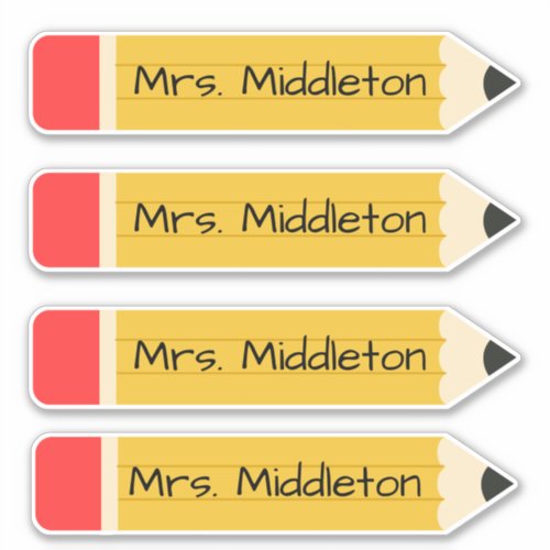 Personalized Teacher Pencils Sticker