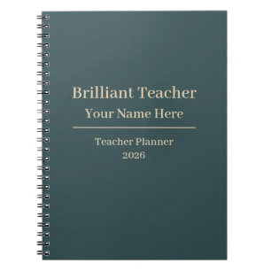 Personalized Teacher Planner Notebook 2026