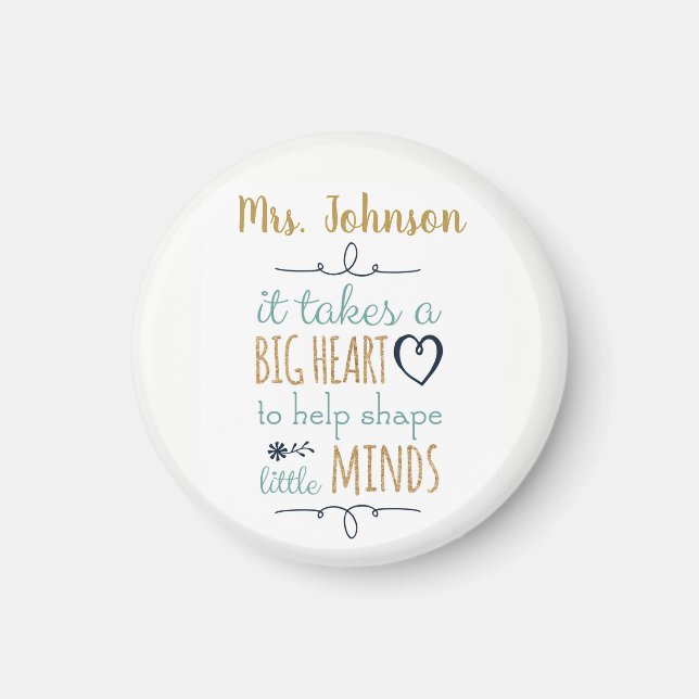 Personalized Teacher Quote Gift Magnet (Front)
