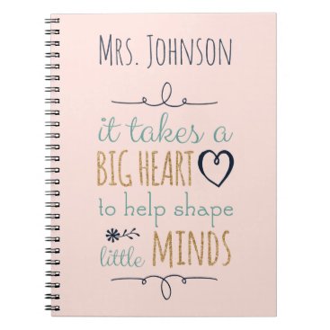 Personalized Teacher Quote Notebook