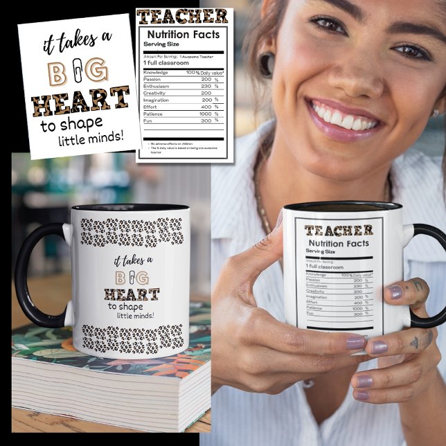 Personalized Teacher Quotes Gift Nutritional Data  Mug (Creator Uploaded)